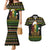 Jamaican Christmas Couples Matching Mermaid Dress and Hawaiian Shirt - Rastafarian Lion with Xmas Elements Reggae Style - Wonder Print Shop