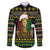 Jamaican Christmas Family Matching Off The Shoulder Long Sleeve Dress and Hawaiian Shirt - Rastafarian Lion with Xmas Elements Reggae Style - Wonder Print Shop