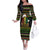 Jamaican Christmas Family Matching Off The Shoulder Long Sleeve Dress and Hawaiian Shirt - Rastafarian Lion with Xmas Elements Reggae Style - Wonder Print Shop
