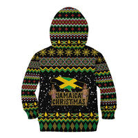 Jamaican Christmas Kid Hoodie - Rastafarian Lion with Xmas Elements Reggae Style - Wonder Print Shop