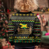Jamaican Christmas Kid Ugly Christmas Sweater - Rastafarian Lion with Xmas Elements Reggae Style - Wonder Print Shop