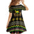 Jamaican Christmas Kid Short Sleeve Dress - Rastafarian Lion with Xmas Elements Reggae Style - Wonder Print Shop