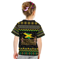 Jamaican Christmas Kid T Shirt - Rastafarian Lion with Xmas Elements Reggae Style - Wonder Print Shop