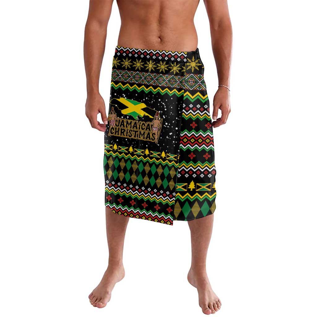 Jamaican Christmas Lavalava - Rastafarian Lion with Xmas Elements Reggae Style - Wonder Print Shop