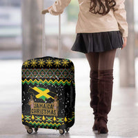 Jamaican Christmas Luggage Cover - Rastafarian Lion with Xmas Elements Reggae Style - Wonder Print Shop