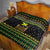 Jamaican Christmas Quilt - Rastafarian Lion with Xmas Elements Reggae Style - Wonder Print Shop