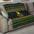 Jamaican Christmas Quilt - Rastafarian Lion with Xmas Elements Reggae Style - Wonder Print Shop