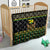 Jamaican Christmas Quilt - Rastafarian Lion with Xmas Elements Reggae Style - Wonder Print Shop