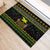 Jamaican Christmas Rubber Doormat - Rastafarian Lion with Xmas Elements Reggae Style - Wonder Print Shop