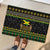 Jamaican Christmas Rubber Doormat - Rastafarian Lion with Xmas Elements Reggae Style - Wonder Print Shop