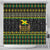 Jamaican Christmas Shower Curtain - Rastafarian Lion with Xmas Elements Reggae Style