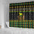 Jamaican Christmas Shower Curtain - Rastafarian Lion with Xmas Elements Reggae Style