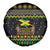 Jamaican Christmas Spare Tire Cover - Rastafarian Lion with Xmas Elements Reggae Style - Wonder Print Shop