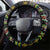 Jamaican Christmas Steering Wheel Cover - Rastafarian Lion with Xmas Elements Reggae Style - Wonder Print Shop