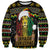 Jamaican Christmas Sweatshirt - Rastafarian Lion with Xmas Elements Reggae Style - Wonder Print Shop
