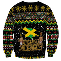 Jamaican Christmas Sweatshirt - Rastafarian Lion with Xmas Elements Reggae Style - Wonder Print Shop