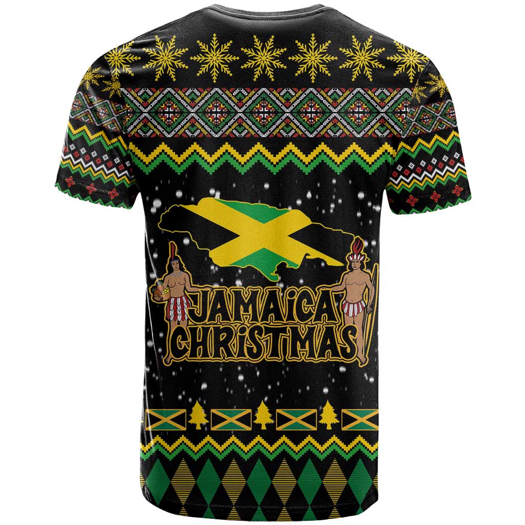 Jamaican Christmas T Shirt - Rastafarian Lion with Xmas Elements Reggae Style - Wonder Print Shop
