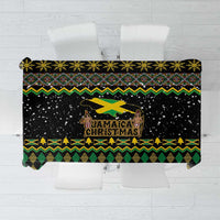 Jamaican Christmas Tablecloth - Rastafarian Lion with Xmas Elements Reggae Style - Wonder Print Shop