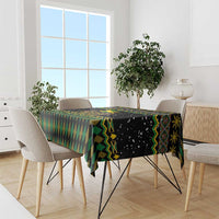 Jamaican Christmas Tablecloth - Rastafarian Lion with Xmas Elements Reggae Style - Wonder Print Shop