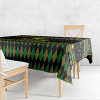 Jamaican Christmas Tablecloth - Rastafarian Lion with Xmas Elements Reggae Style - Wonder Print Shop