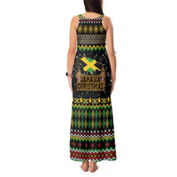 Jamaican Christmas Tank Maxi Dress - Rastafarian Lion with Xmas Elements Reggae Style - Wonder Print Shop