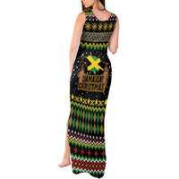 Jamaican Christmas Tank Maxi Dress - Rastafarian Lion with Xmas Elements Reggae Style - Wonder Print Shop