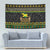 Jamaican Christmas Tapestry - Rastafarian Lion with Xmas Elements Reggae Style - Wonder Print Shop
