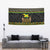 Jamaican Christmas Tapestry - Rastafarian Lion with Xmas Elements Reggae Style - Wonder Print Shop