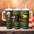 Jamaican Christmas Tumbler With Handle Rastafarian Lion with Xmas Elements Reggae Style - Wonder Print Shop