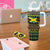 Jamaican Christmas Tumbler With Handle Rastafarian Lion with Xmas Elements Reggae Style - Wonder Print Shop
