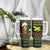Jamaican Christmas Tumbler With Handle Rastafarian Lion with Xmas Elements Reggae Style - Wonder Print Shop