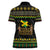 Jamaican Christmas Women Polo Shirt - Rastafarian Lion with Xmas Elements Reggae Style - Wonder Print Shop