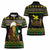 Jamaican Christmas Women Polo Shirt - Rastafarian Lion with Xmas Elements Reggae Style - Wonder Print Shop