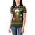 Jamaican Christmas Women Polo Shirt - Rastafarian Lion with Xmas Elements Reggae Style - Wonder Print Shop