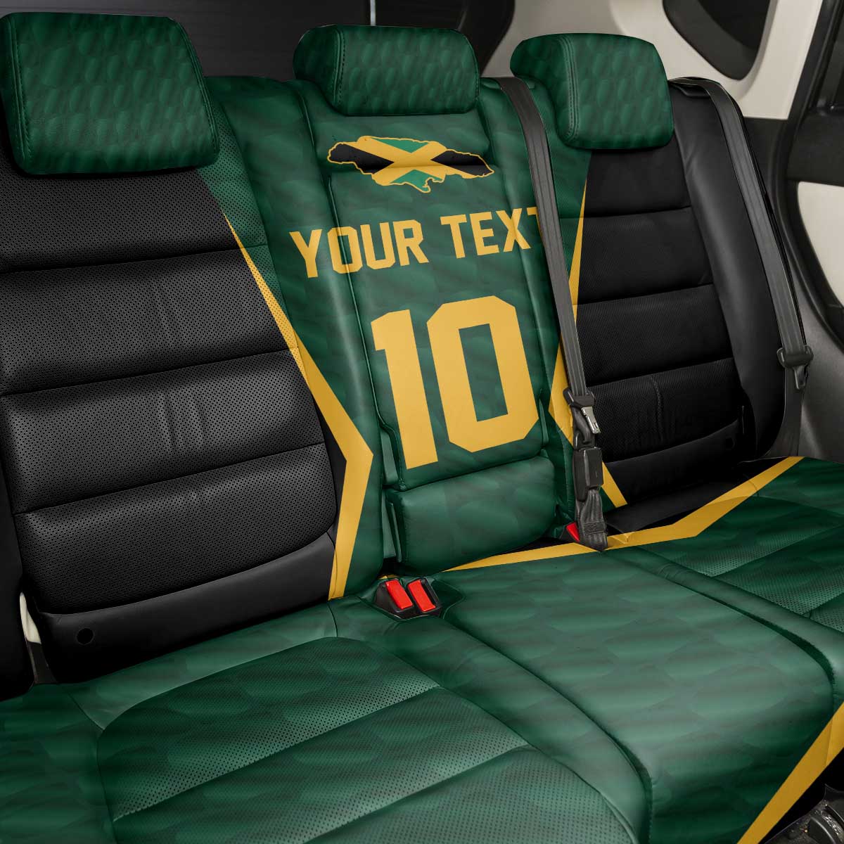 Custom Jamaican Cricket Jersey Special Edition 2024 Back Car Seat Cover - Wonder Print Shop