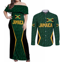 Custom Jamaican Cricket Jersey Special Edition 2024 Couples Matching Off Shoulder Maxi Dress and Long Sleeve Button Shirt - Wonder Print Shop