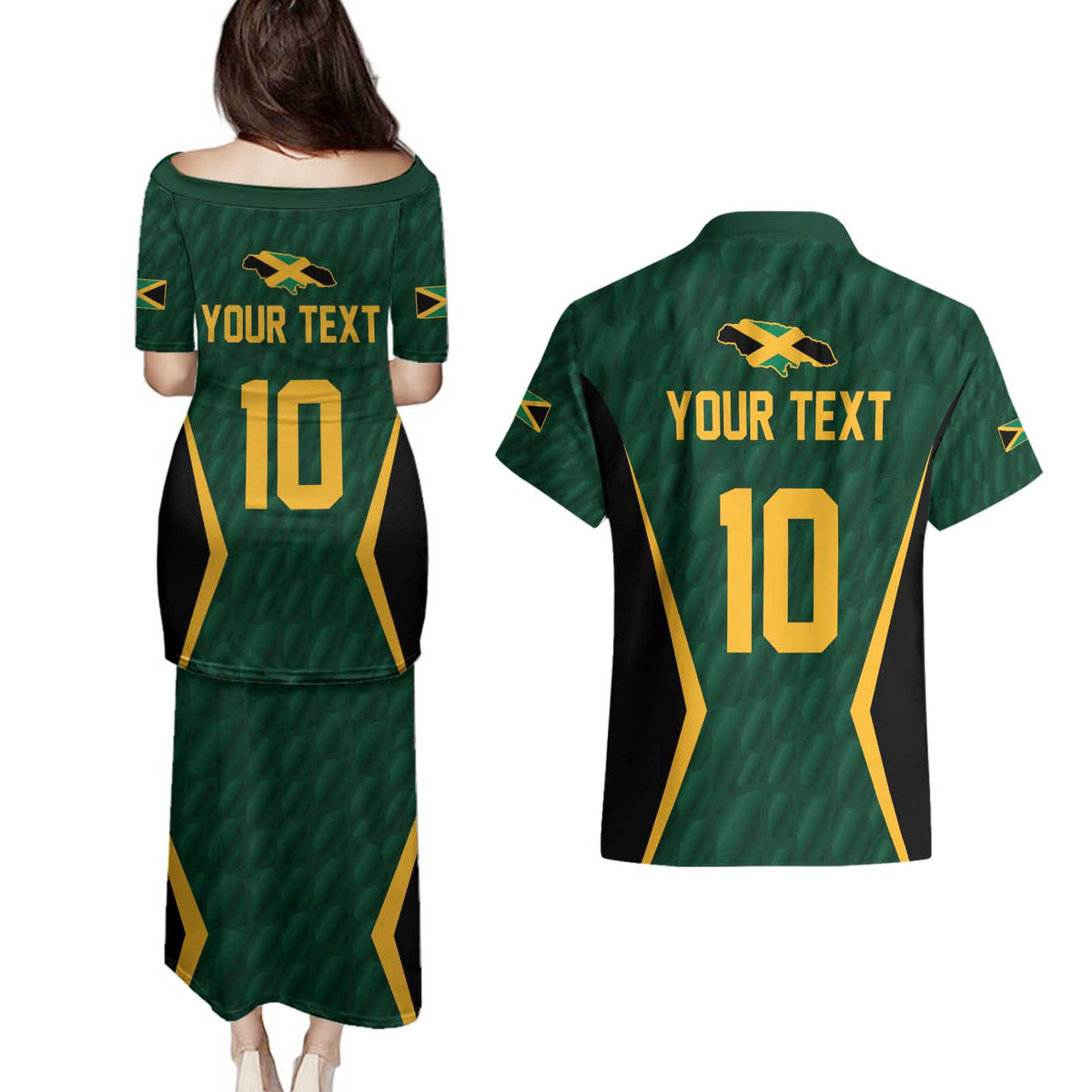 Custom Jamaican Cricket Jersey Special Edition 2024 Couples Matching Puletasi and Hawaiian Shirt - Wonder Print Shop