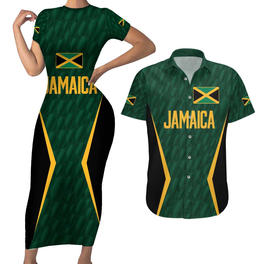 Custom Jamaican Cricket Jersey Special Edition 2024 Couples Matching Short Sleeve Bodycon Dress and Hawaiian Shirt - Wonder Print Shop