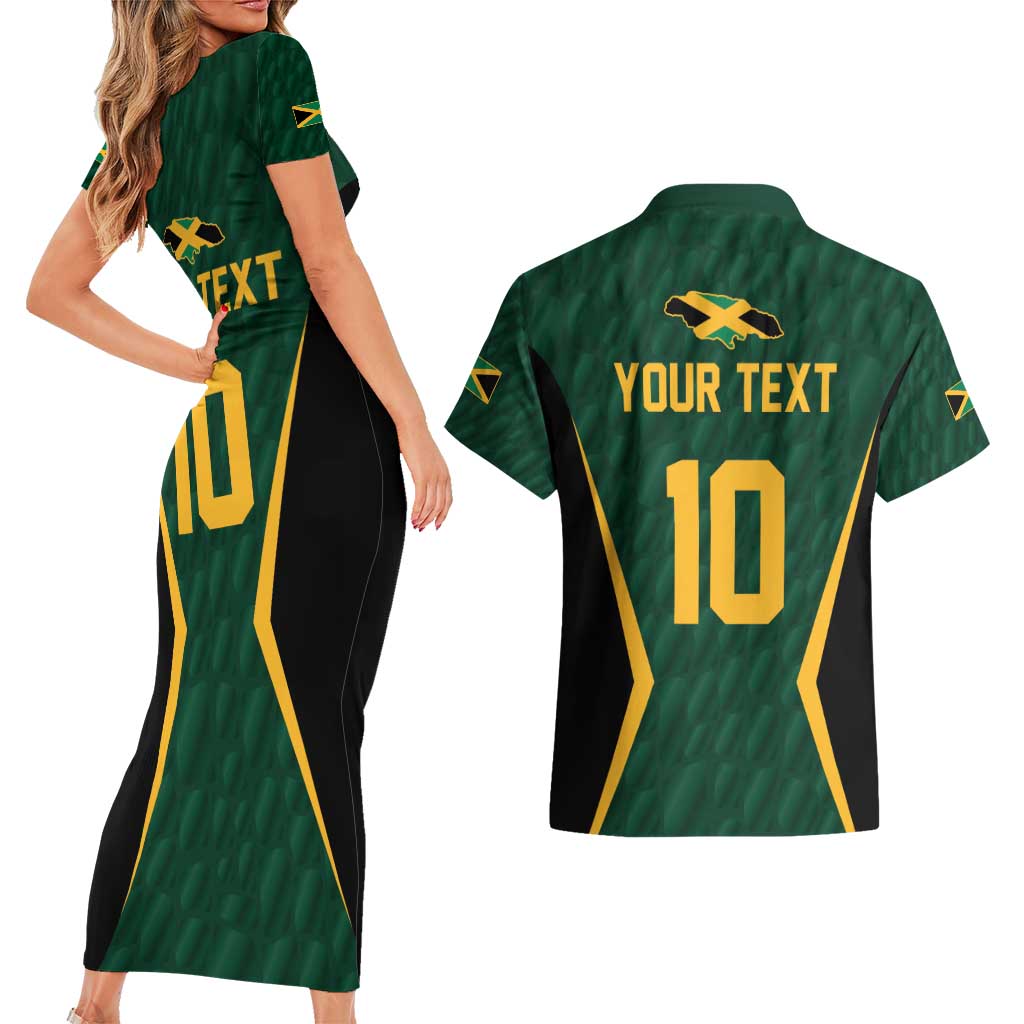 Custom Jamaican Cricket Jersey Special Edition 2024 Couples Matching Short Sleeve Bodycon Dress and Hawaiian Shirt - Wonder Print Shop