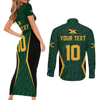 Custom Jamaican Cricket Jersey Special Edition 2024 Couples Matching Short Sleeve Bodycon Dress and Long Sleeve Button Shirt - Wonder Print Shop