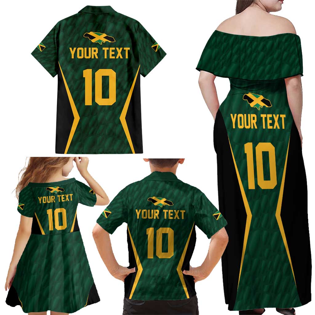 Custom Jamaican Cricket Jersey Special Edition 2024 Family Matching Off Shoulder Maxi Dress and Hawaiian Shirt - Wonder Print Shop