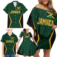 Custom Jamaican Cricket Jersey Special Edition 2024 Family Matching Off Shoulder Short Dress and Hawaiian Shirt - Wonder Print Shop