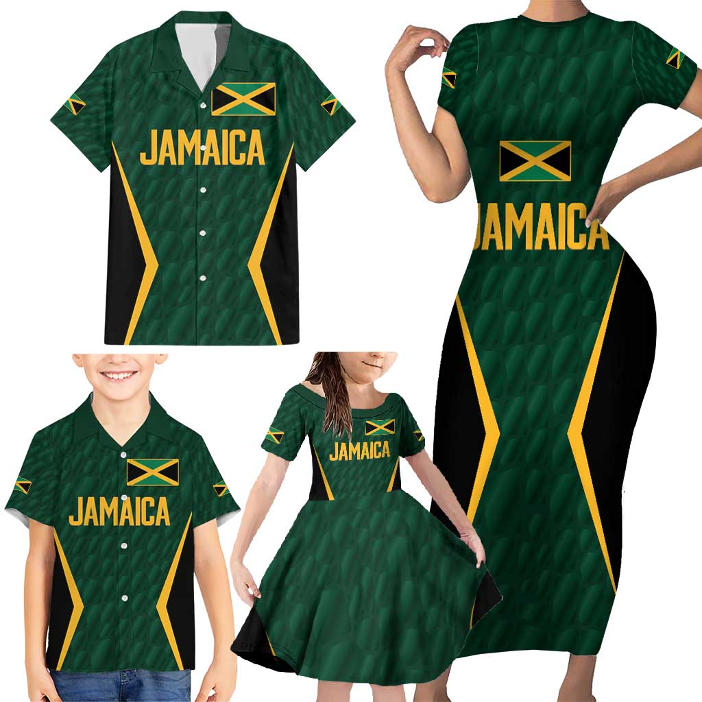 Custom Jamaican Cricket Jersey Special Edition 2024 Family Matching Short Sleeve Bodycon Dress and Hawaiian Shirt - Wonder Print Shop