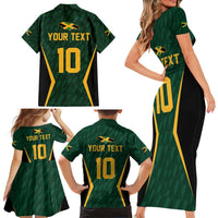 Custom Jamaican Cricket Jersey Special Edition 2024 Family Matching Short Sleeve Bodycon Dress and Hawaiian Shirt - Wonder Print Shop