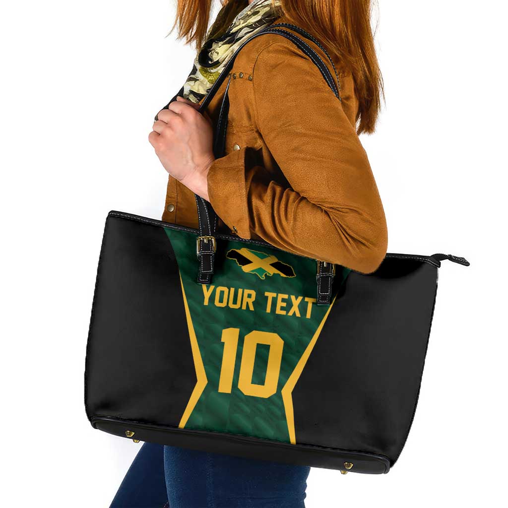 Custom Jamaican Cricket Jersey Special Edition 2024 Leather Tote Bag - Wonder Print Shop