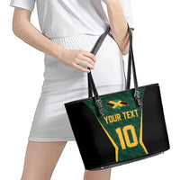 Custom Jamaican Cricket Jersey Special Edition 2024 Leather Tote Bag - Wonder Print Shop