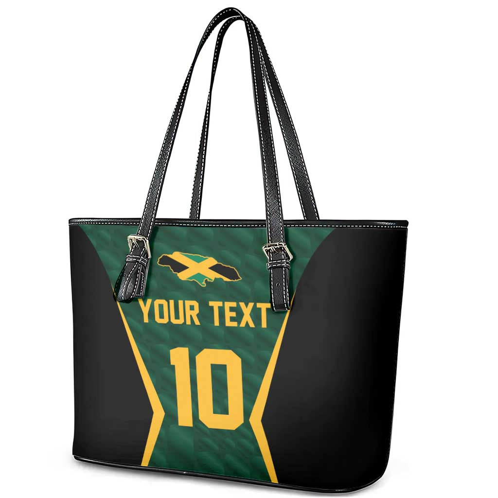 Custom Jamaican Cricket Jersey Special Edition 2024 Leather Tote Bag - Wonder Print Shop