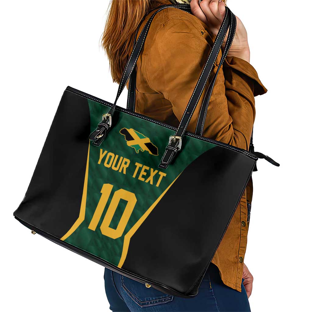 Custom Jamaican Cricket Jersey Special Edition 2024 Leather Tote Bag - Wonder Print Shop
