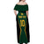 Custom Jamaican Cricket Jersey Special Edition 2024 Off Shoulder Maxi Dress - Wonder Print Shop
