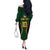 Custom Jamaican Cricket Jersey Special Edition 2024 Off The Shoulder Long Sleeve Dress - Wonder Print Shop